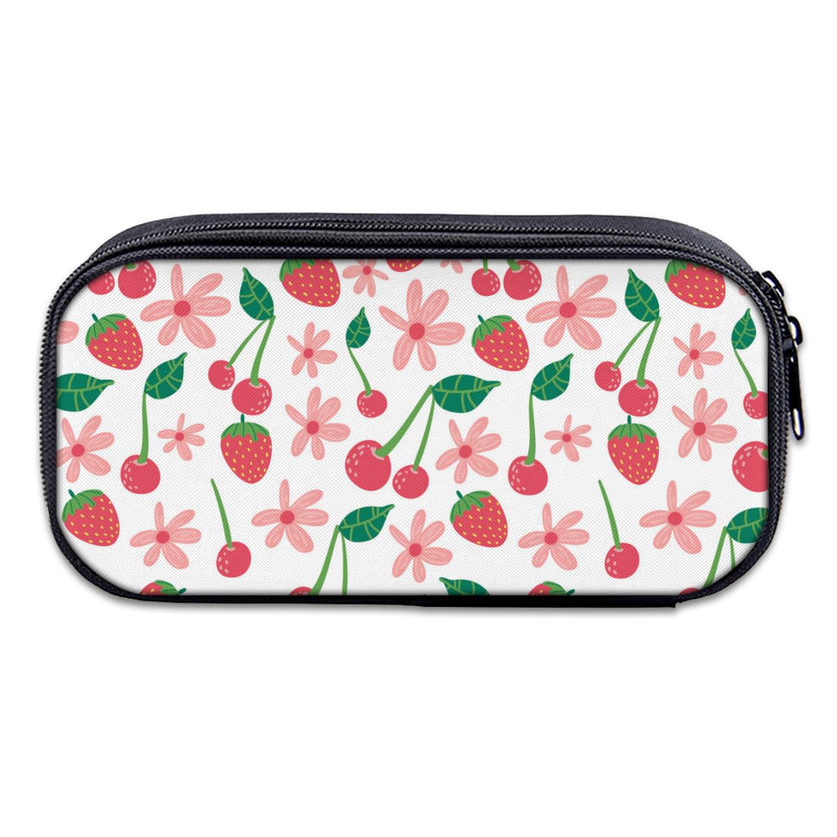 Amazon.co.jp: ペンケース いちご柄 苺柄 イチゴ柄 ペンボックス 大